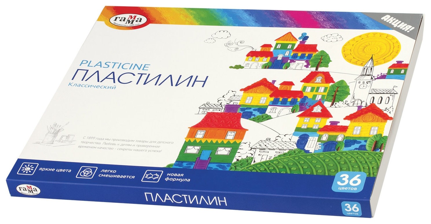 Пластилин классический ГАММА "Классический", 36 цветов, со стеком, картонная упаковка
Пластилин классический ГАММА "Классический", 36 цветов, со стеком, картонная упаковка