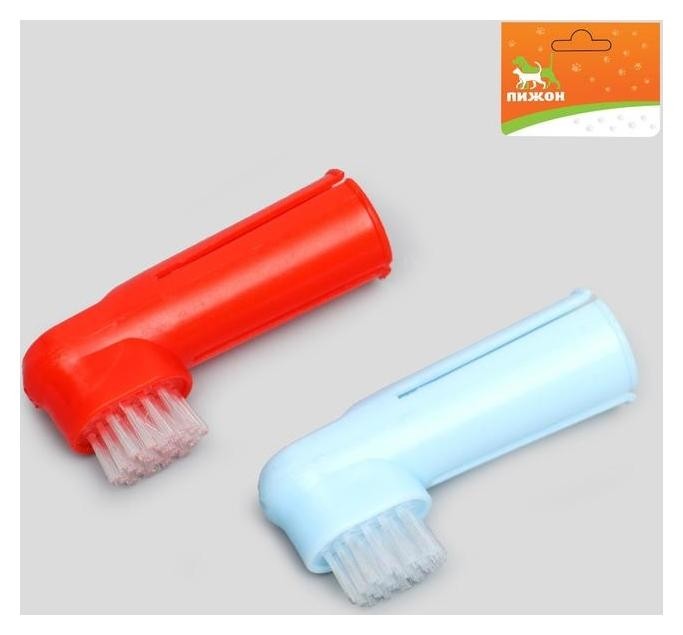 Набор из 2 зубных щеток-напальчников, микс цветов
Набор из 2 зубных щеток-напальчников, микс цветов