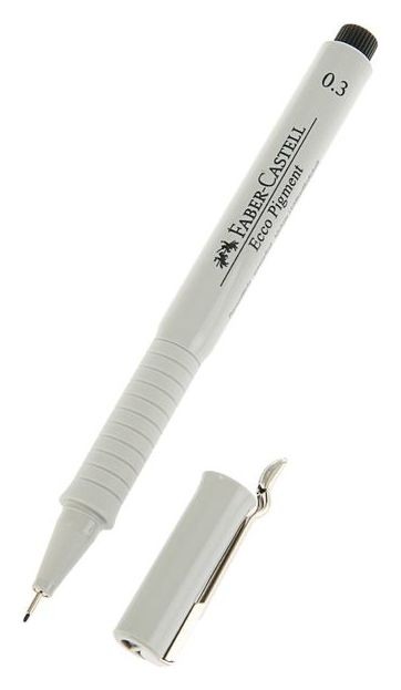 Ручка капиллярная для черчения и рисования Faber-castell линер Ecco Pigment 0.3 мм, пигментная, черный 166399, Чёрный
Ручка капиллярная для черчения и рисования Faber-castell линер Ecco Pigment 0.3 мм, пигментная, черный 166399, Чёрный