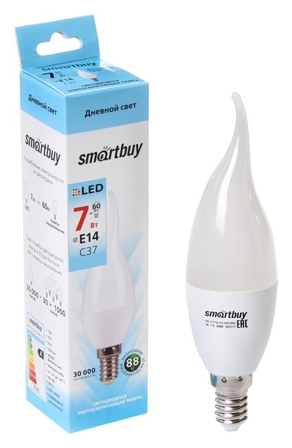 Лампа Cветодиодная Smartbuy, C37, E14, 7 Вт, 4000 К, матовое стекло, дневной белый свет
Лампа Cветодиодная Smartbuy, C37, E14, 7 Вт, 4000 К, матовое стекло, дневной белый свет