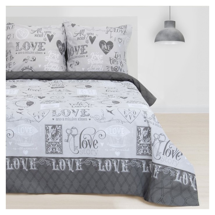 Постельное бельё "Этель" Love 175*215 см, 200*220 см, 70*70 см -2 шт, 100% хлопок, бязь 125 г/м2, Серый
Постельное бельё "Этель" Love 175*215 см, 200*220 см, 70*70 см -2 шт, 100% хлопок, бязь 125 г/м2, Серый