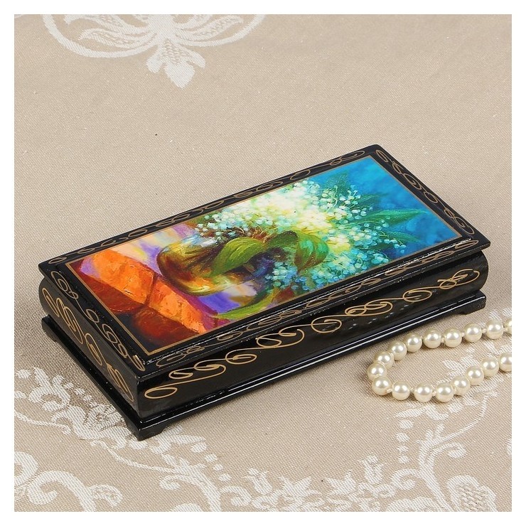 Шкатулка - купюрница «Ландыши», ,5×17 см, лаковая миниатюра, Разноцветный
Шкатулка - купюрница «Ландыши», ,5×17 см, лаковая миниатюра, Разноцветный