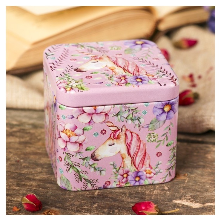 Шкатулка металл квадрат "Единорог в цветах" 6,7х7,5х7,5 см, Розовый
Шкатулка металл квадрат "Единорог в цветах" 6,7х7,5х7,5 см, Розовый