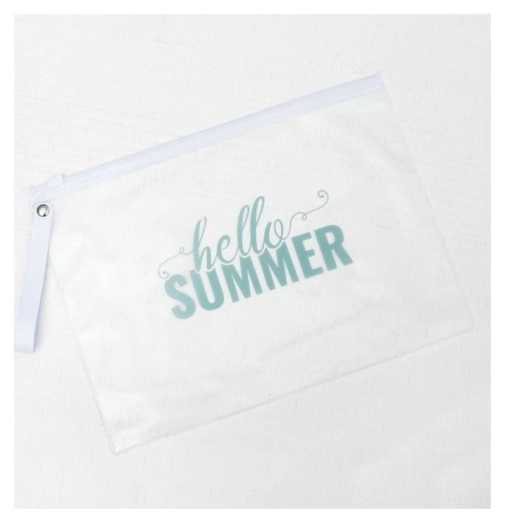 Косметичка для купальника, отдел на молнии, цвет белый / голубой Hello, summer, Прозрачный
Косметичка для купальника, отдел на молнии, цвет белый / голубой Hello, summer, Прозрачный