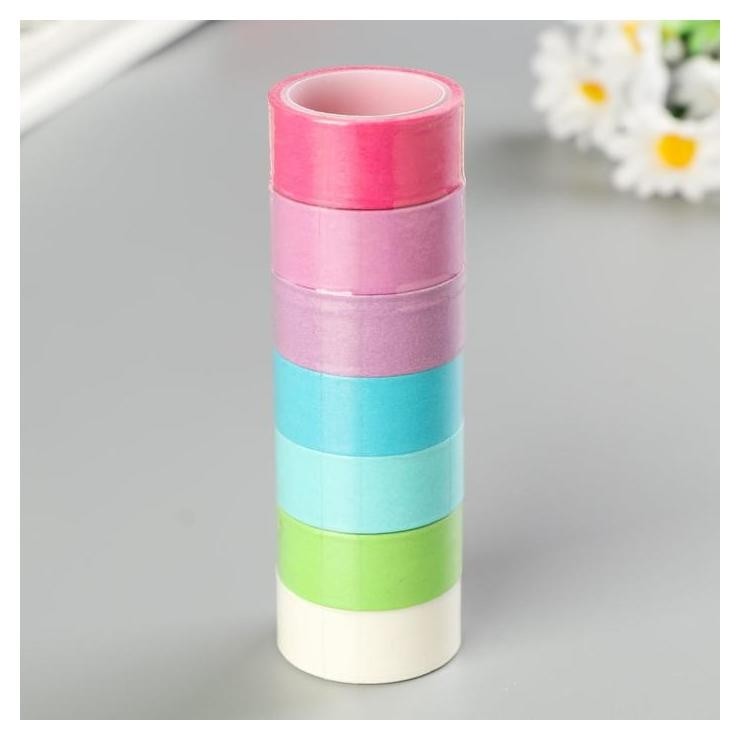 Клейкие Washi-ленты для декора "Пастель" 7 хол цветов, 15 мм х 3 м (Набор 7шт) рисовая бумага, Разноцветный
Клейкие Washi-ленты для декора "Пастель" 7 хол цветов, 15 мм х 3 м (Набор 7шт) рисовая бумага, Разноцветный