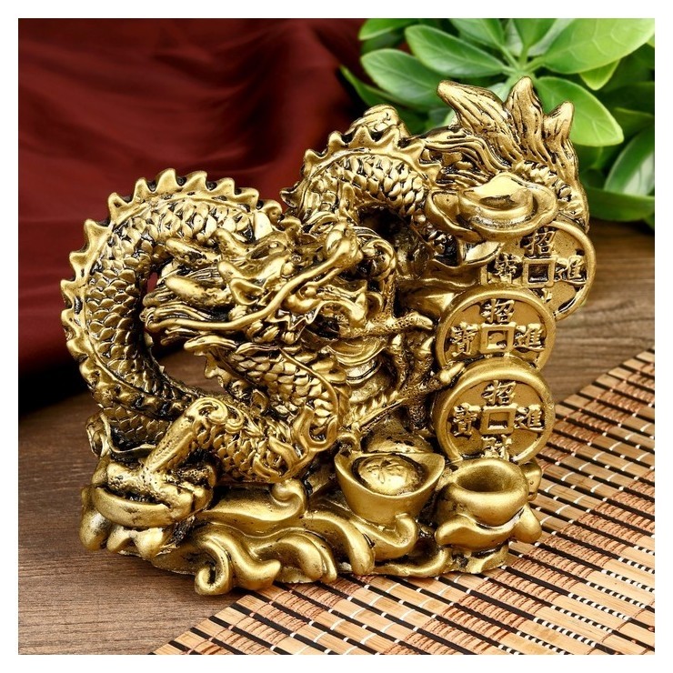 Нэцке полистоун "Дракон с монетами и слитками золота" бронза 13х13,5х7 см, Бронзовый
Нэцке полистоун "Дракон с монетами и слитками золота" бронза 13х13,5х7 см, Бронзовый