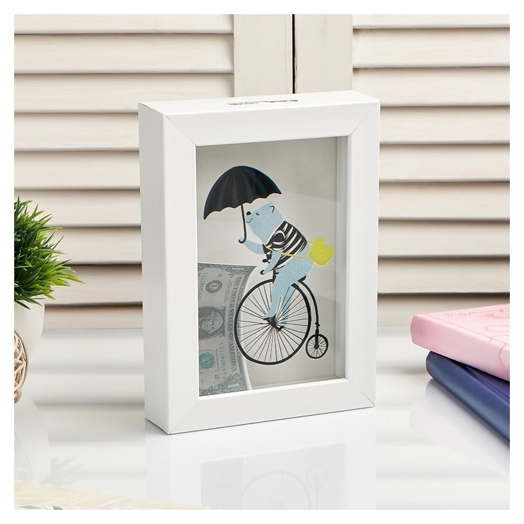 Копилка интерьерная пластик "Мишка на велосипеде" 17х12х3,8 см, Белый
Копилка интерьерная пластик "Мишка на велосипеде" 17х12х3,8 см, Белый