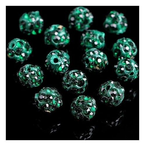 Бусина "Шамбала" 6мм (Набор 15шт), цвет изумрудный, Зелёный
Бусина "Шамбала" 6мм (Набор 15шт), цвет изумрудный, Зелёный