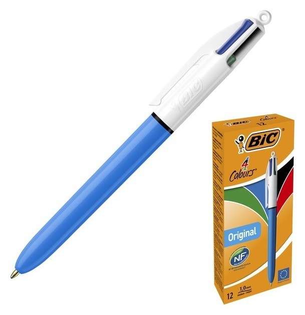 Ручка шариковая автоматическая BIC 4colours Original, 4-цветная, линия 0,32 мм, синий, чёрный, красный, зелёный
Ручка шариковая автоматическая BIC 4colours Original, 4-цветная, линия 0,32 мм, синий, чёрный, красный, зелёный