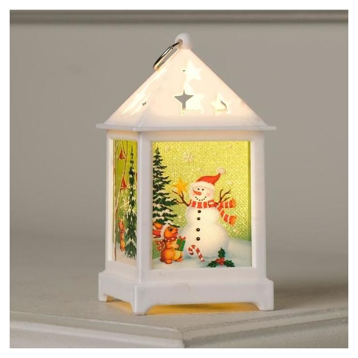 Фигура светодиодная "Фонарь белый, снеговик", 1 Led, 13х6х6 см, от бат. 3хlr44, т/белый 
Фигура светодиодная "Фонарь белый, снеговик", 1 Led, 13х6х6 см, от бат. 3хlr44, т/белый