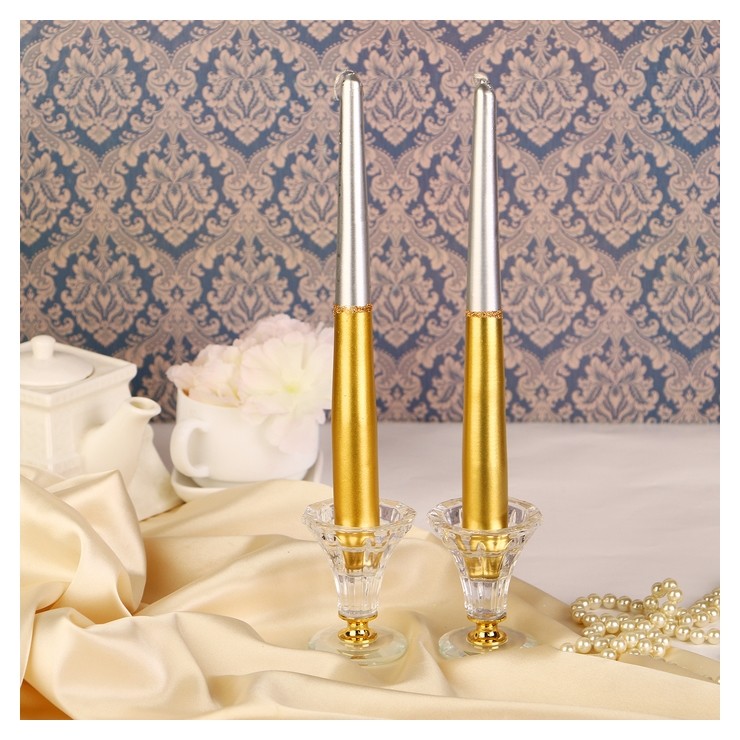 Набор свечей античных, 2,3х 24,5 см, 2 штуки, серебристо-золотой, Золотистый
Набор свечей античных, 2,3х 24,5 см, 2 штуки, серебристо-золотой, Золотистый