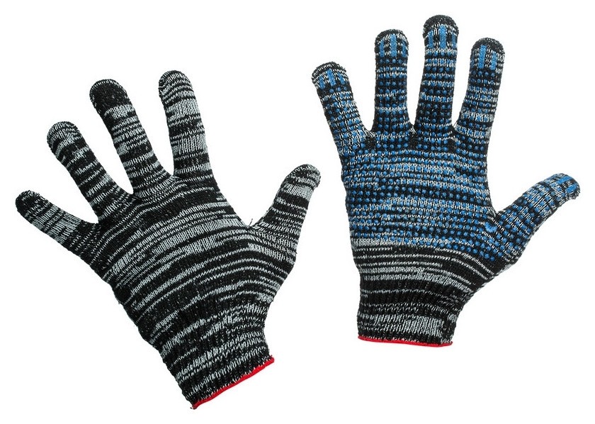 Перчатки защитные трикотажные с ПВХ точка 4 нити 42г 10кл графит 300пар/уп, Черный/синий
Перчатки защитные трикотажные с ПВХ точка 4 нити 42г 10кл графит 300пар/уп, Черный/синий
