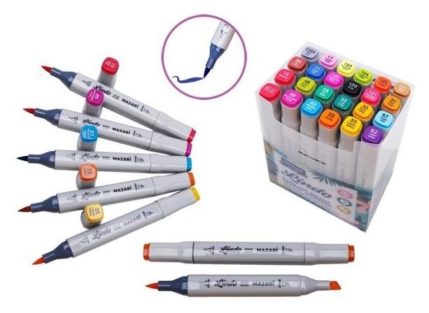 Набор двусторонних маркеров для скетчинга Mazari Lindo Main Colors (Основные цвета), 24 цвета, Разноцветный
Набор двусторонних маркеров для скетчинга Mazari Lindo Main Colors (Основные цвета), 24 цвета, Разноцветный
