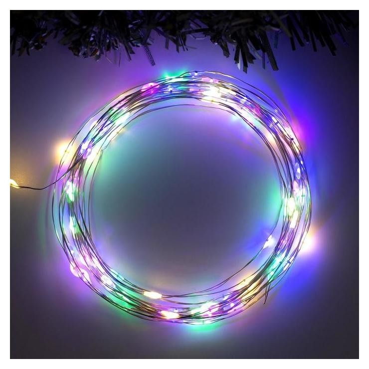 Гирлянда "Нить" 5 м роса, Ip20, серебристая нить, 100 Led, свечение мульти, 2 режима, 3 х AA
Гирлянда "Нить" 5 м роса, Ip20, серебристая нить, 100 Led, свечение мульти, 2 режима, 3 х AA