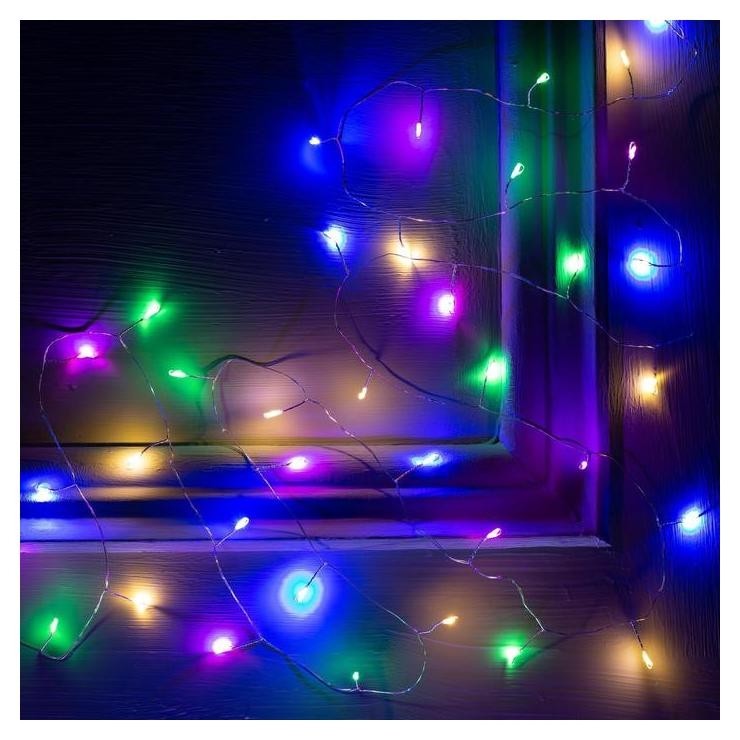 Гирлянда "Мишура" 5 м роса, Ip20, серебристая нить, 100 Led, свечение мульти, фиксинг, 12 В
Гирлянда "Мишура" 5 м роса, Ip20, серебристая нить, 100 Led, свечение мульти, фиксинг, 12 В