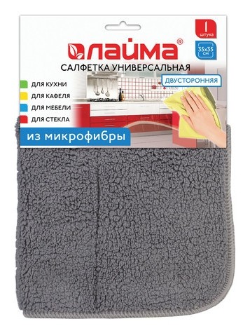 Салфетка универсальная двусторонняя "Лайма", плотная микрофибра, 35х35 см, цвет желтый, серый
Салфетка универсальная двусторонняя "Лайма", плотная микрофибра, 35х35 см, цвет желтый, серый