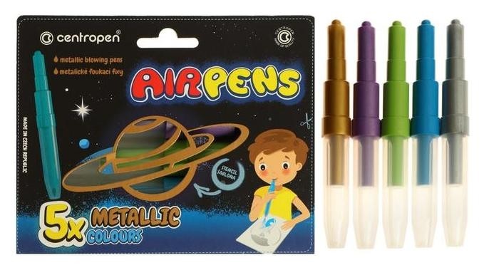 Фломастеры-блопены 5 цветов, Centropen 1590/05 Metallic Airpens, ароматизированные
Фломастеры-блопены 5 цветов, Centropen 1590/05 Metallic Airpens, ароматизированные