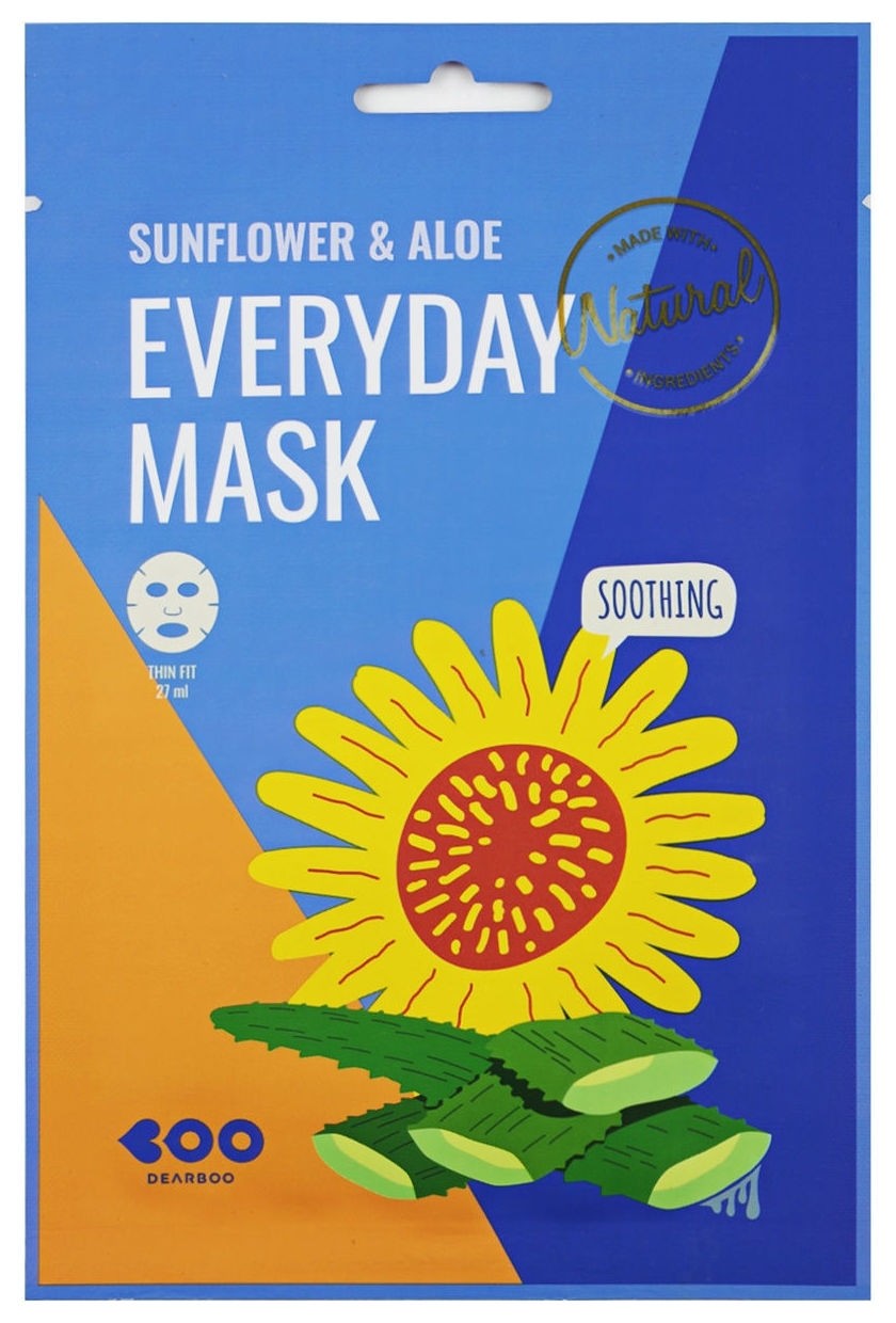 Маска для лица тканевая с маслом семян подсолнечника и экстрактом алоэ Sunflower & Aloe Every Day Mask
Маска для лица тканевая с маслом семян подсолнечника и экстрактом алоэ Sunflower & Aloe Every Day Mask