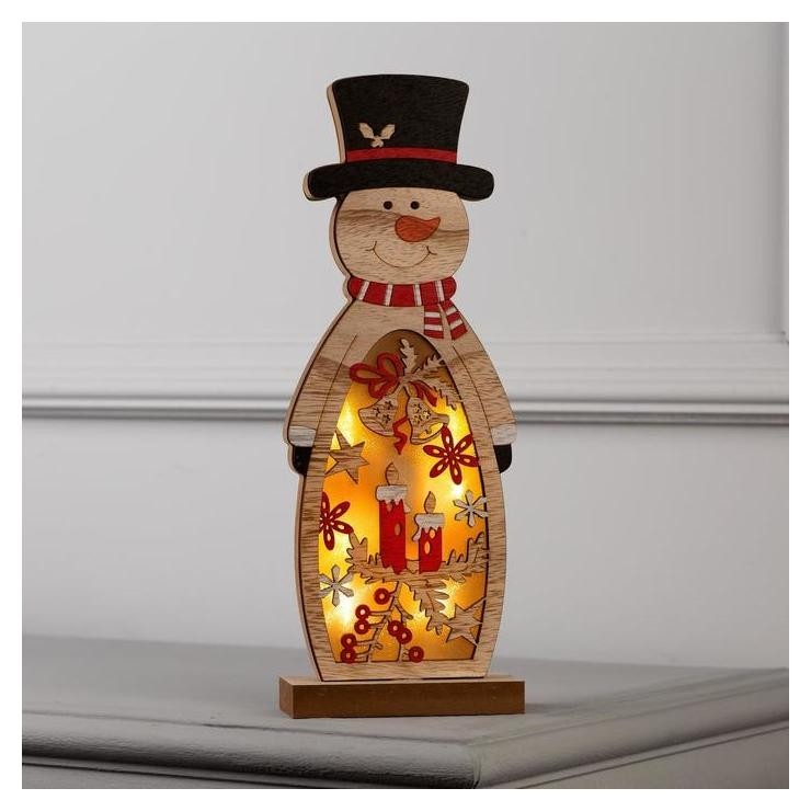 Фигура дерев. "Новогодний снеговик", 30х11х5 см, аа*2 (Не в компл.), 7 Led, тёплое белое
Фигура дерев. "Новогодний снеговик", 30х11х5 см, аа*2 (Не в компл.), 7 Led, тёплое белое