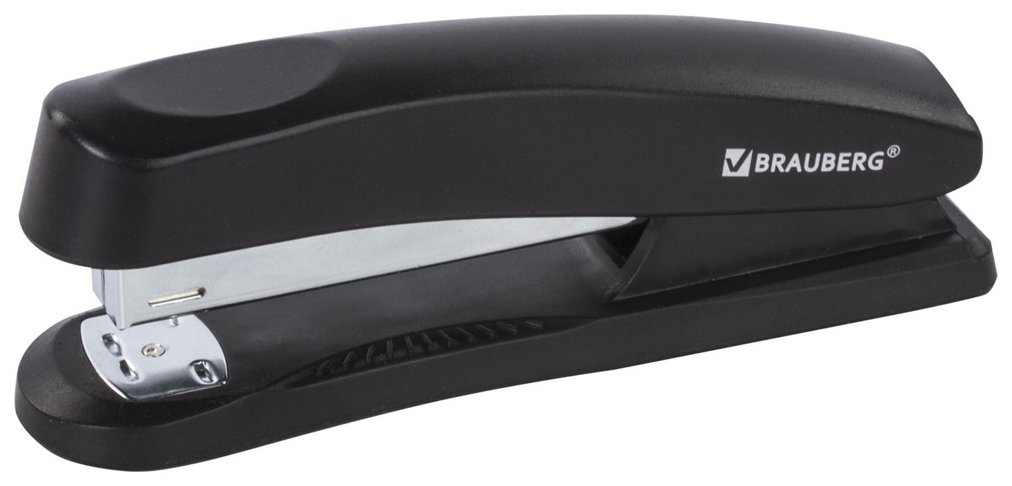 Степлер №24/6, 26/6 Brauberg "Standard+", до 30 листов, полнозагрузочный,черный, 228606
Степлер №24/6, 26/6 Brauberg "Standard+", до 30 листов, полнозагрузочный,черный, 228606