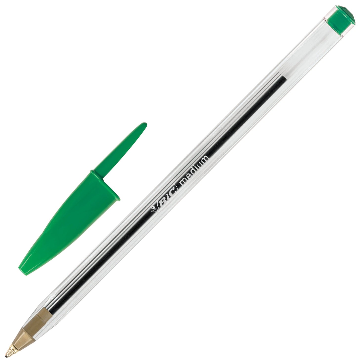 Ручка шариковая BIC "Cristal", зеленая, корпус прозрачный, узел 1 мм, линия письма 0,32 мм, 875976
Ручка шариковая BIC "Cristal", зеленая, корпус прозрачный, узел 1 мм, линия письма 0,32 мм, 875976