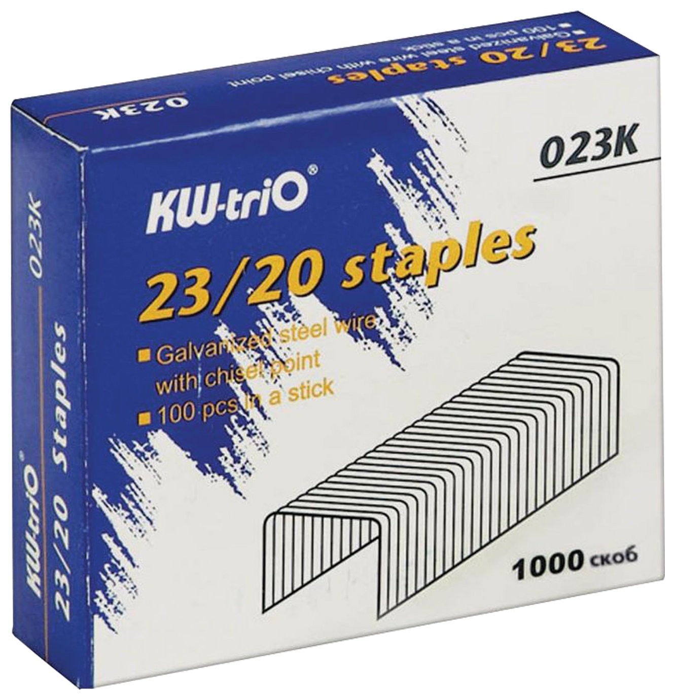 Скобы для степлера №23/20, 1000 штук, Kw-trio, от 90 до 170 листов, 023k, -023k, Серебристый
Скобы для степлера №23/20, 1000 штук, Kw-trio, от 90 до 170 листов, 023k, -023k, Серебристый