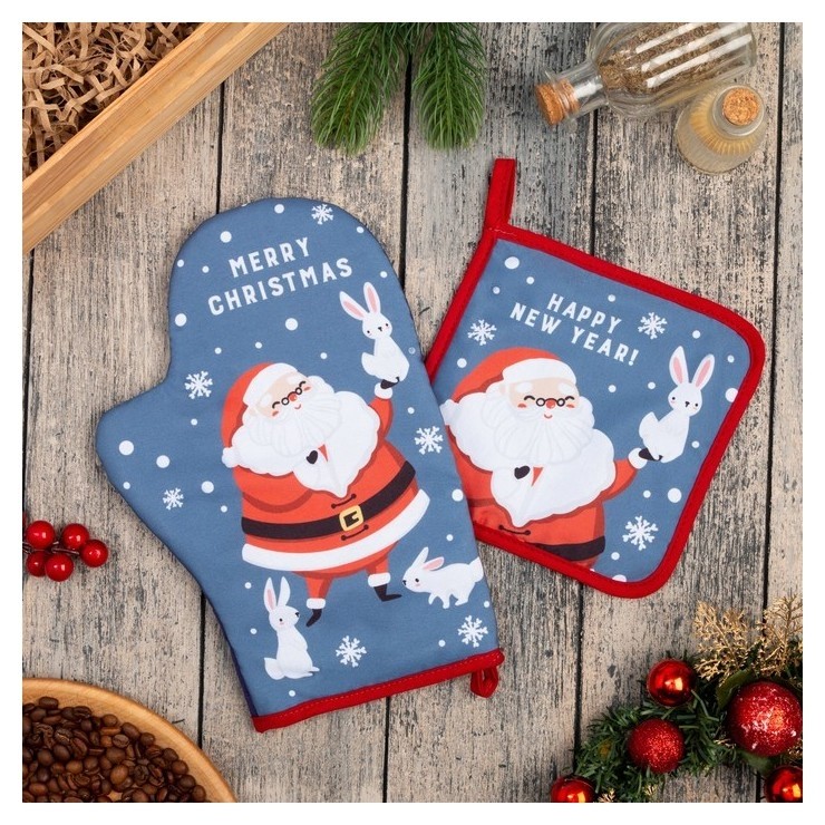 Набор кух. "Happy New Year" варежка-прихватка 20х28 см, прихватка 17х17 см, 35% х/л, 65% п/э
Набор кух. "Happy New Year" варежка-прихватка 20х28 см, прихватка 17х17 см, 35% х/л, 65% п/э