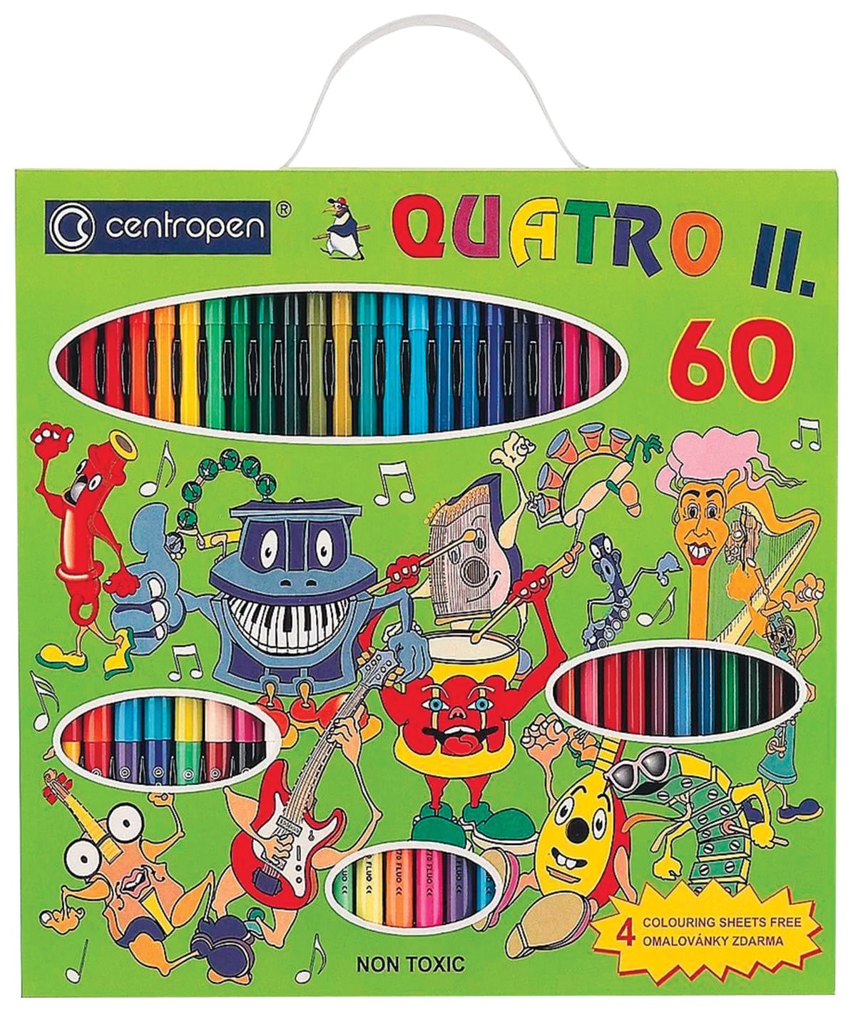 Фломастеры Centropen "Quatroll", набор 60 предметов, 44 фломастера + 12 карандашей + 4 раскраски
Фломастеры Centropen "Quatroll", набор 60 предметов, 44 фломастера + 12 карандашей + 4 раскраски