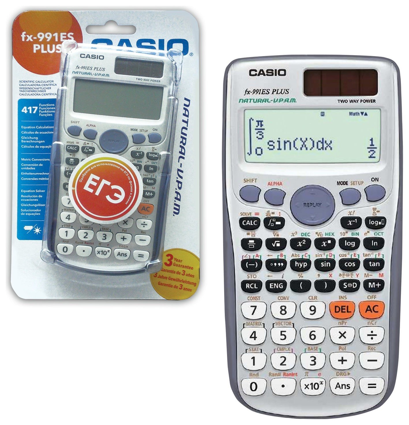 Калькулятор инженерный CASIO FX-991ESPLUS-SBEHD (162х80 мм), 417 функций, двойное питание, сертифицирован для ЕГЭ
Калькулятор инженерный CASIO FX-991ESPLUS-SBEHD (162х80 мм), 417 функций, двойное питание, сертифицирован для ЕГЭ