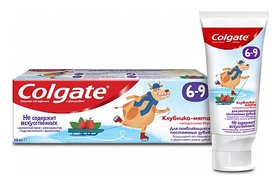 Зубная паста Клубника-мята с фторидом для детей 6-9 лет Colgate