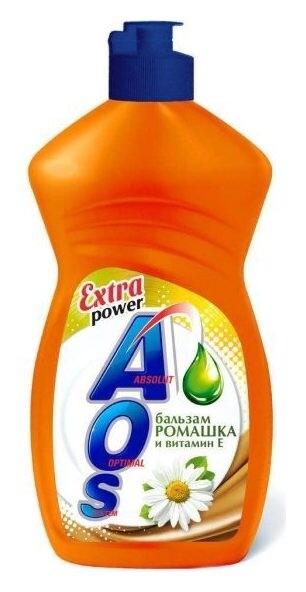 Средство для мытья посуды Бальзам ромашка и витамин Е Aos