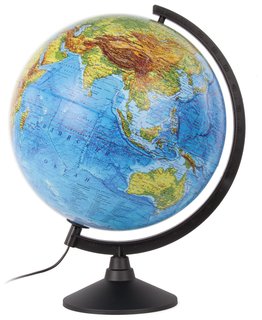 Глобус физический с подсветкой, диаметр 320 мм, масштаб 1:40 000 000 Классик Globen