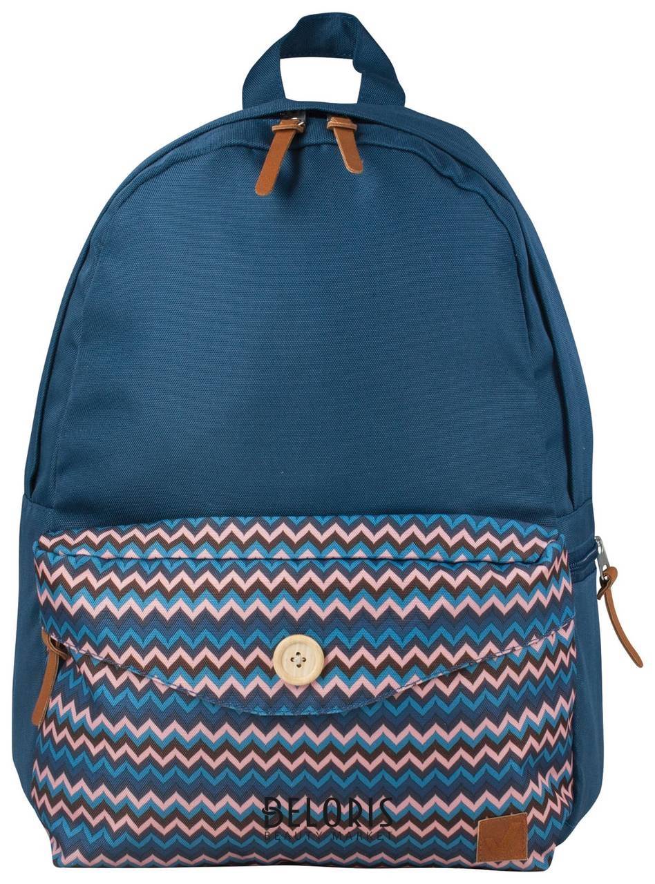Рюкзак BRAUBERG, универсальный, сити-формат, синий, карман с пуговицей, 20 литров, 40х28х12 см Brauberg