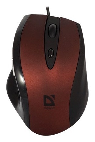 Мышь проводная DEFENDER Opera 880, USB, 5 кнопок + 1 колесо-кнопка, оптическая, красно-черная  Defender