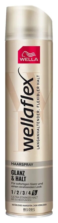 Лак для волос суперсильной фиксации Блеск и фиксация Wellaflex Wella Wellaflex