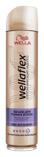 Лак для волос Объем для тонких волос супер-сильной фиксации Wella Wellaflex