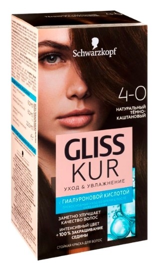 Тон 4-0 Тёмно-каштановый  Gliss Kur