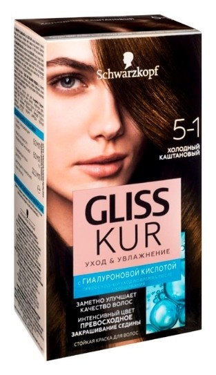 Тон 5-1 Холодный каштановый  Gliss Kur