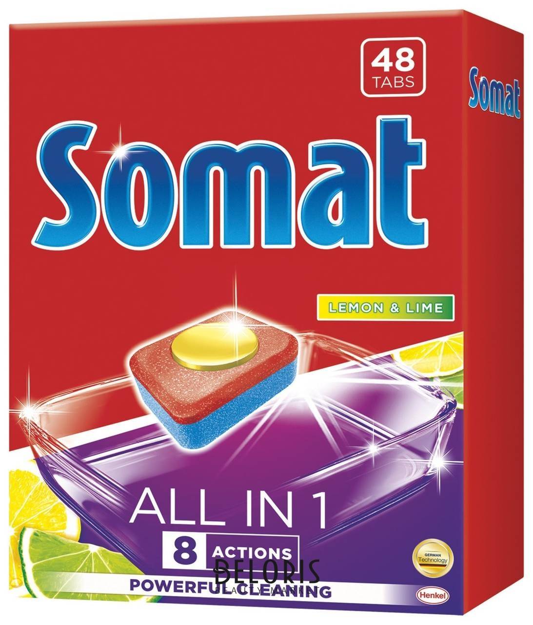 Таблетки для посудомоечных машин All-in-1, 48 штук Somat