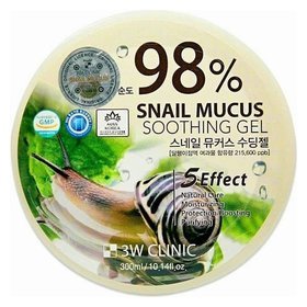 Гель для тела универсальный с экстрактом слизи улитки Snail Mucus Soothing Gel 98% 3W CLINIC