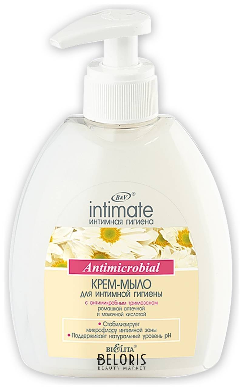 Крем-мыло для интимной гигиены с антимикробным триклозаном Белита - Витекс Intimate