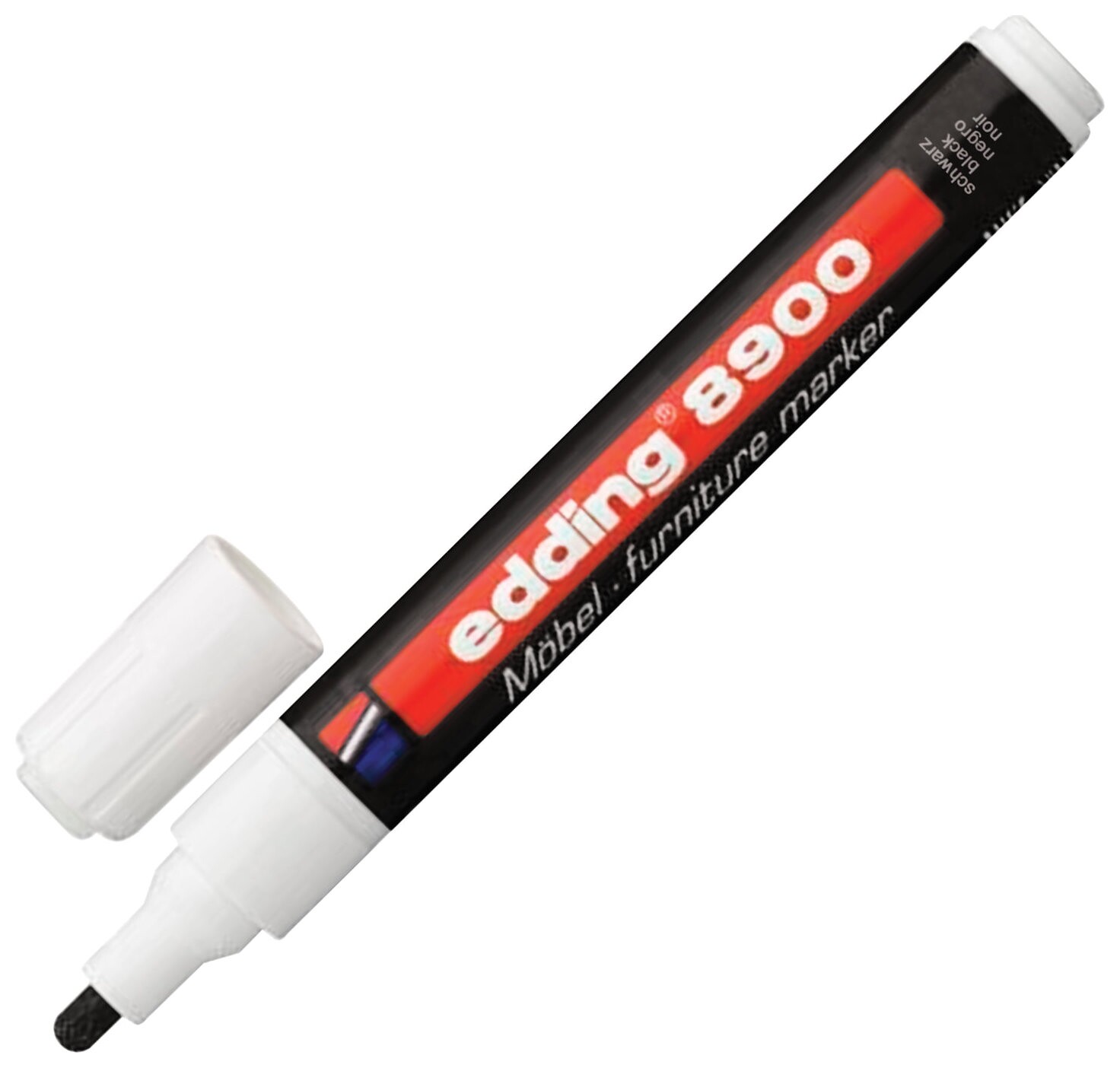 Маркер лаковый для мебели Edding 8900, 1,5-2 мм, черный, нитро-основа   Edding