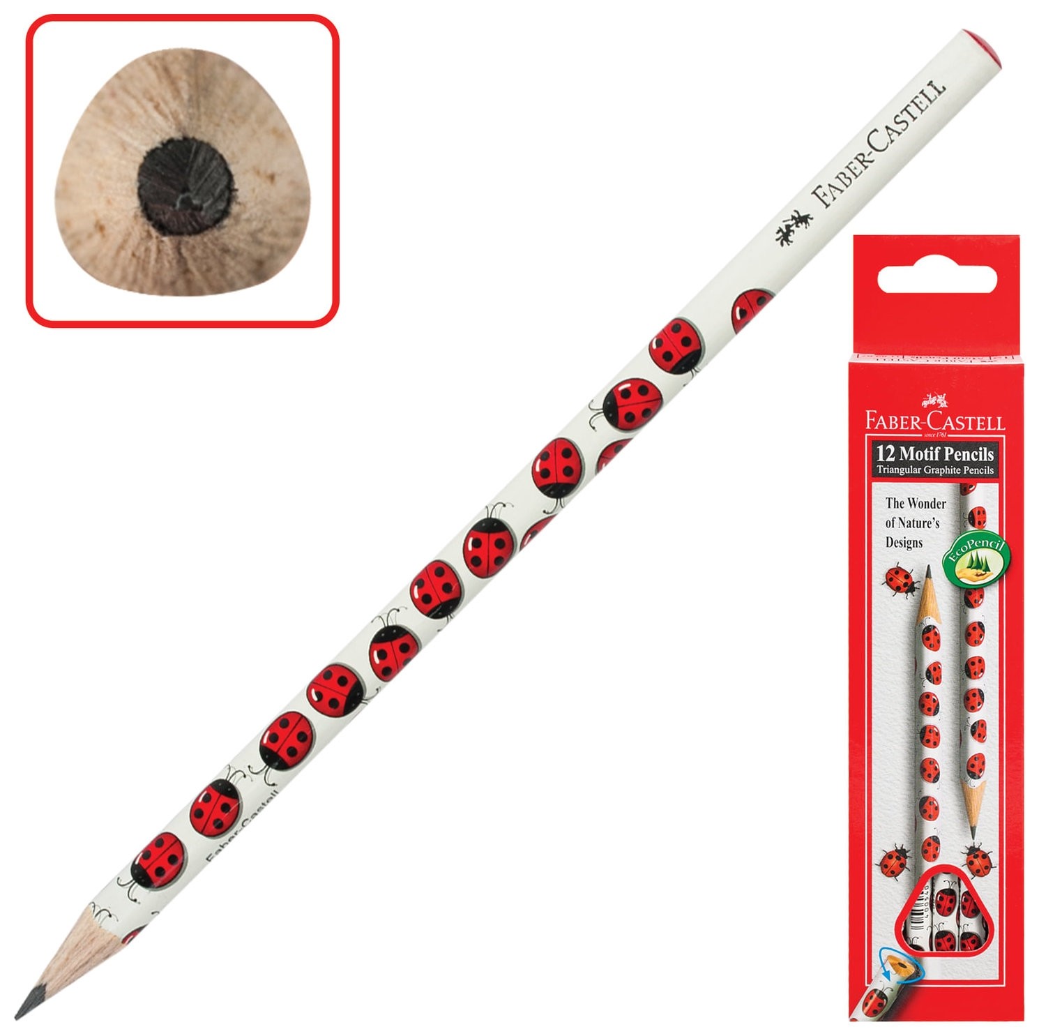 

Карандаш чернографитный Triangular Ladybird
