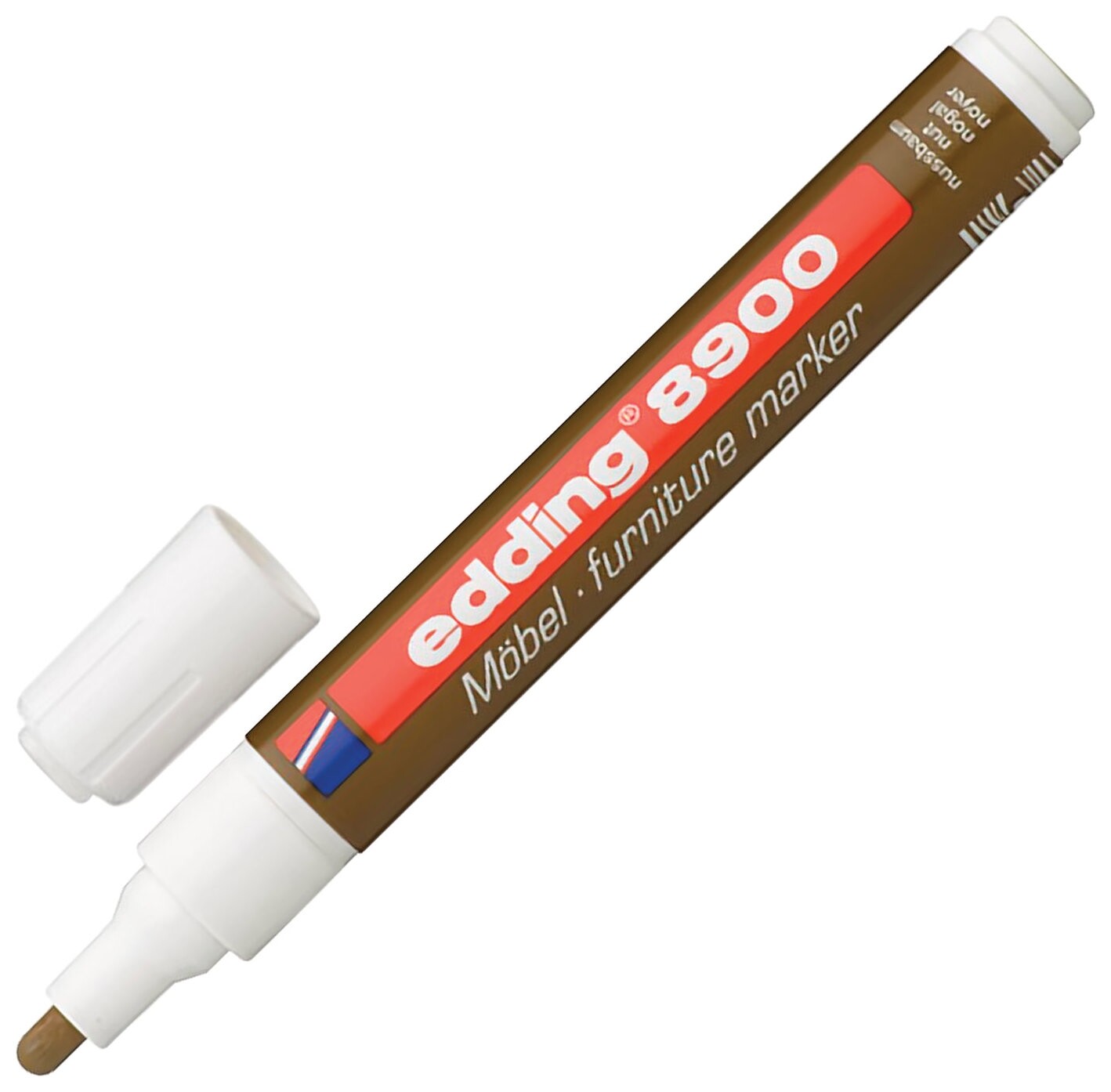 Маркер лаковый для мебели Edding 8900, 1,5-2 мм, грецкий орех светлый, нитро-основа  Edding