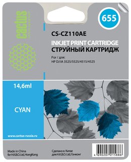 Картридж струйный Cactus (Cs-cz110ae) для Hp Deskjet I3525/5525/4515/4525, голубой  Cactus