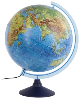 Глобус интерактивный физический/политический с подсветкой, масштаб 1:40 000 000 Globen