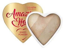 Пудра для лица запеченная Baked Powder Amazing Heart Lavelle
