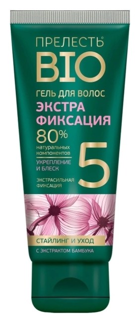 Гель для укладки волос Био экстрафиксация с экстрактом бамбука Прелесть