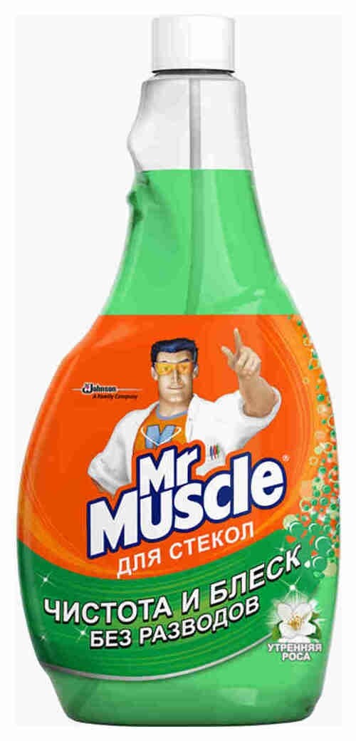 Средство для мытья стекол "Утренняя роса" (сменная бутылка) Mr. Muscle