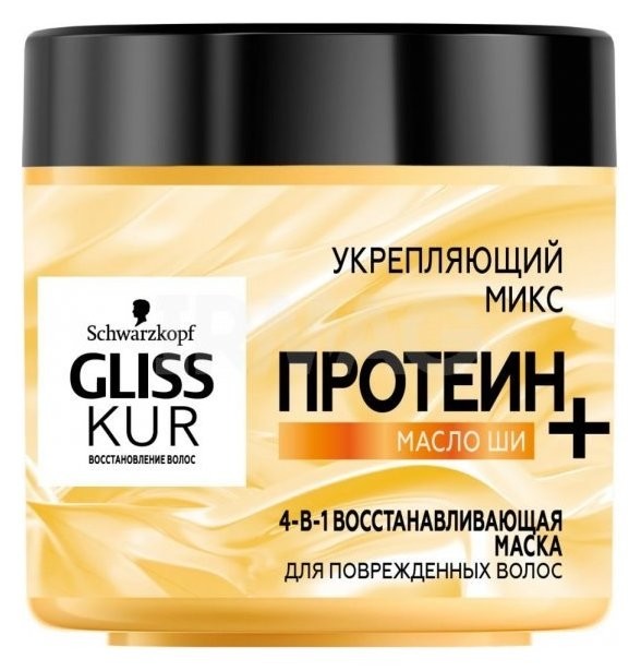 Маска для волос восстанавливающая Укрепляющий Микс Протеин + Gliss Kur